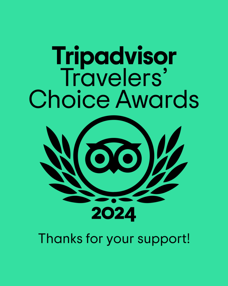 Trip advisor, travellers choice award 2024